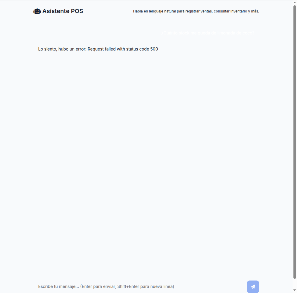 Respuesta de error al no tener un proveedor de IA configurado